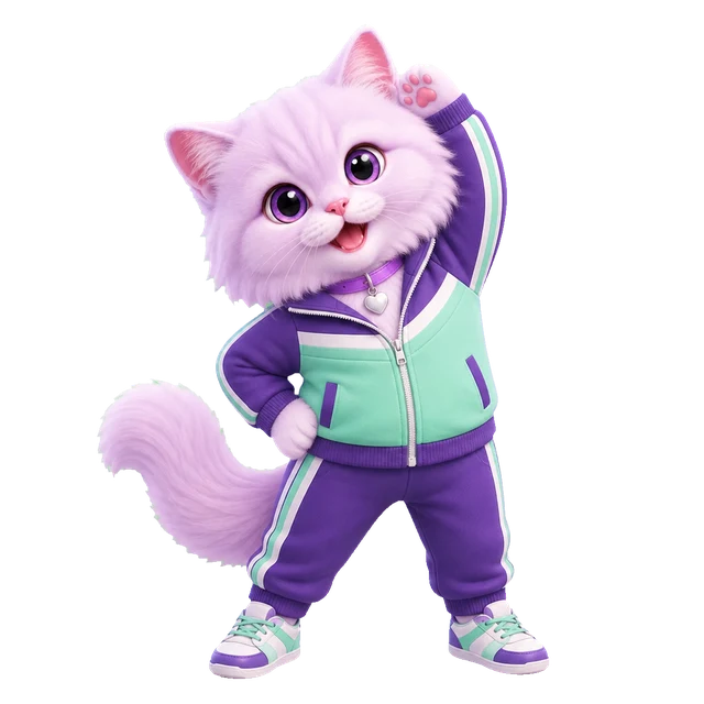 츄리닝 라일락 전신 이미지